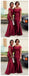 Burgund Off Shoulder Mermaid Long Cheap Bridesmaid Dresses Online, WG263