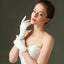 Ivory Bridal gloves, Satin Wedding gloves, Ivory Satin gloves, Gloves with lace White bridal gloves, Short wedding gloves, Gloves for wedding, TYP0568
