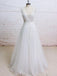 V Neck Sexy See Through Unique Lace Cheap Dresses For Wedding, WD396