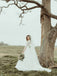 Backless Modest Vintage Lace Ball Gown Wedding Dresses with Sleeves, QB324