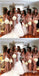 Spaghetti Straps Sleeveless Side Slit Sequin Long Bridesmaid Dresses, QB0677