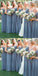 Pretty Sweetheart Long Cheap Blue Chiffon Bridesmaid Dresses Online, QB0147