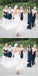 Mermaid Round Neck Lace Applique Cap Sleeves Dark Blue Bridesmaid Dresses Online, QB0038