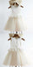 Cute Round Neck Tulle Long Cheap Flower Girl Dresses with Ruffles, QB0105