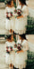 Cute Round Neck 3/4 Sleeves Lace Long Cheap Flower Girl Dresses, QB0110