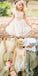 Cute A-Line Round Neck Ivory Lace Flower Girl Dresses with Handmade Flower And Bow, QB0103