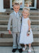 Charming Round Neckline Sleeveless White Lace A-line Long Cheap Flower Girl Dresses, FGS0003