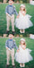Ball Gown Round Neck White Tulle Cheap Flower Girl Dresses with Appliques, QB0226
