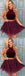 Halter Two Piece Red Lace Cheap Homecoming Dresses 2025 , CM413