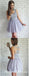 A-line Scoop Neck Tulle Short/Mini Appliques Lace Homecoming Dresses, QB0837