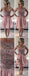Pink Scoop Rhinestone Beaded Homecoming Dresses 2018, CM418