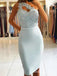 Elegant One Shoulder Mermaid 2019 Lace Short Homecoming Dresses, QB0835