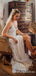 Charming V-neck Spaghetti Strap Off-White Tulle Lace Appliqued Long Cheap Wedding Dresses, WDS0001