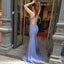 Sexy See Through Halter Lavender Long Evening Prom Dresses, QB0444