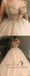 Spaghetti Straps Beaded Ball Gown Tulle Cheap Long Evening Prom Dresses, QB0366