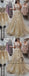 V Neck See Through Lace A-line Long Evening Prom Dresses, QB0419
