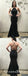 Simple Black Mermaid Spaghetti Straps Floor-Length Backless Prom Dresses, QB0715