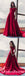 Simple Red A-line Off the Shoulder Long Cheap Prom Dresses, QB0670