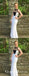 Charming White Halter Long Sheath Cheap Prom Dresses, QB0784