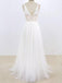 Simple Sexy Deep Low V Neck Small A-line Cheap Dresses For Wedding, WD398