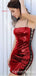 Sexy Spaghetti Straps Green Sequin Short Cocktail Homecoming Dresses, QB0868