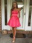 Sweetheart Simple Cute Cheap Short Red Homecoming Dresses Under 100, CM533