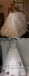 A Line Backless Beach Wedding Dresses V Neck Sequins Ivory Wedding Gowns, QB0260