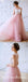 Unique A-Line Jewel Pink Tulle White Lace Long Cheap Wedding Dresses, QB0816